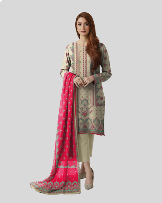 3 Piece - Embroidered ZE - 7666