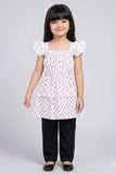 Mini Blossom Frock White