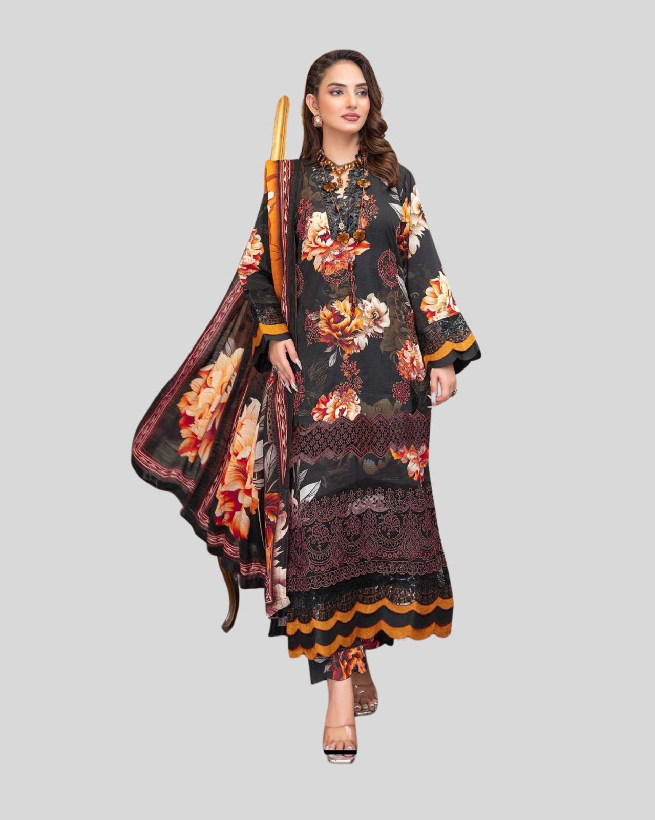 3 Piece - Embroidered ZE - 785