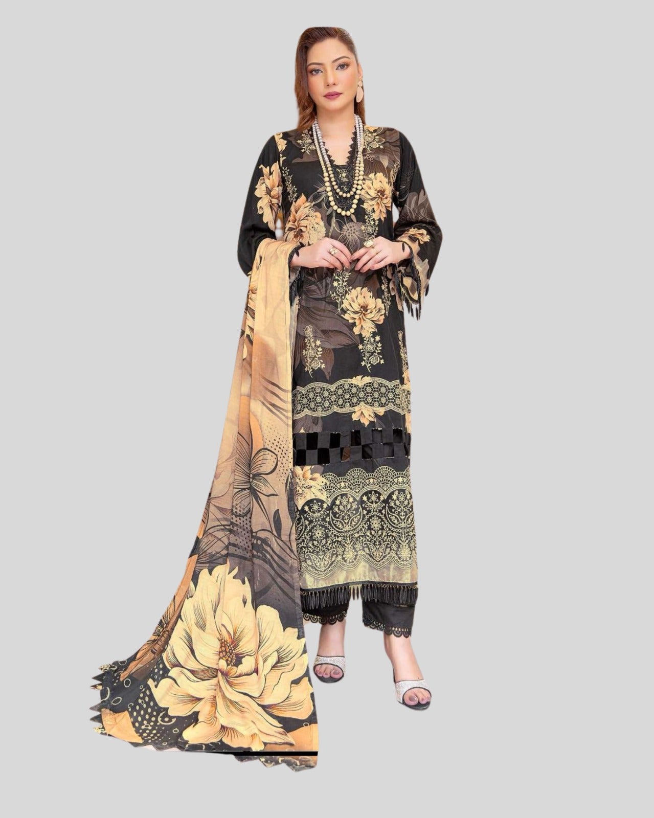 3 Piece - Embroidered ZE - 789