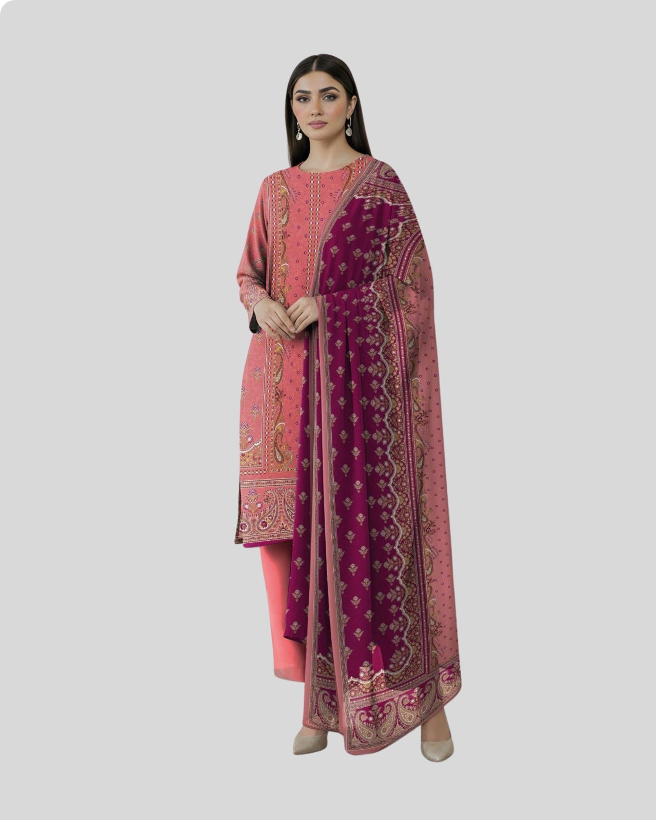 3 Piece - Embroidered ZE - 769