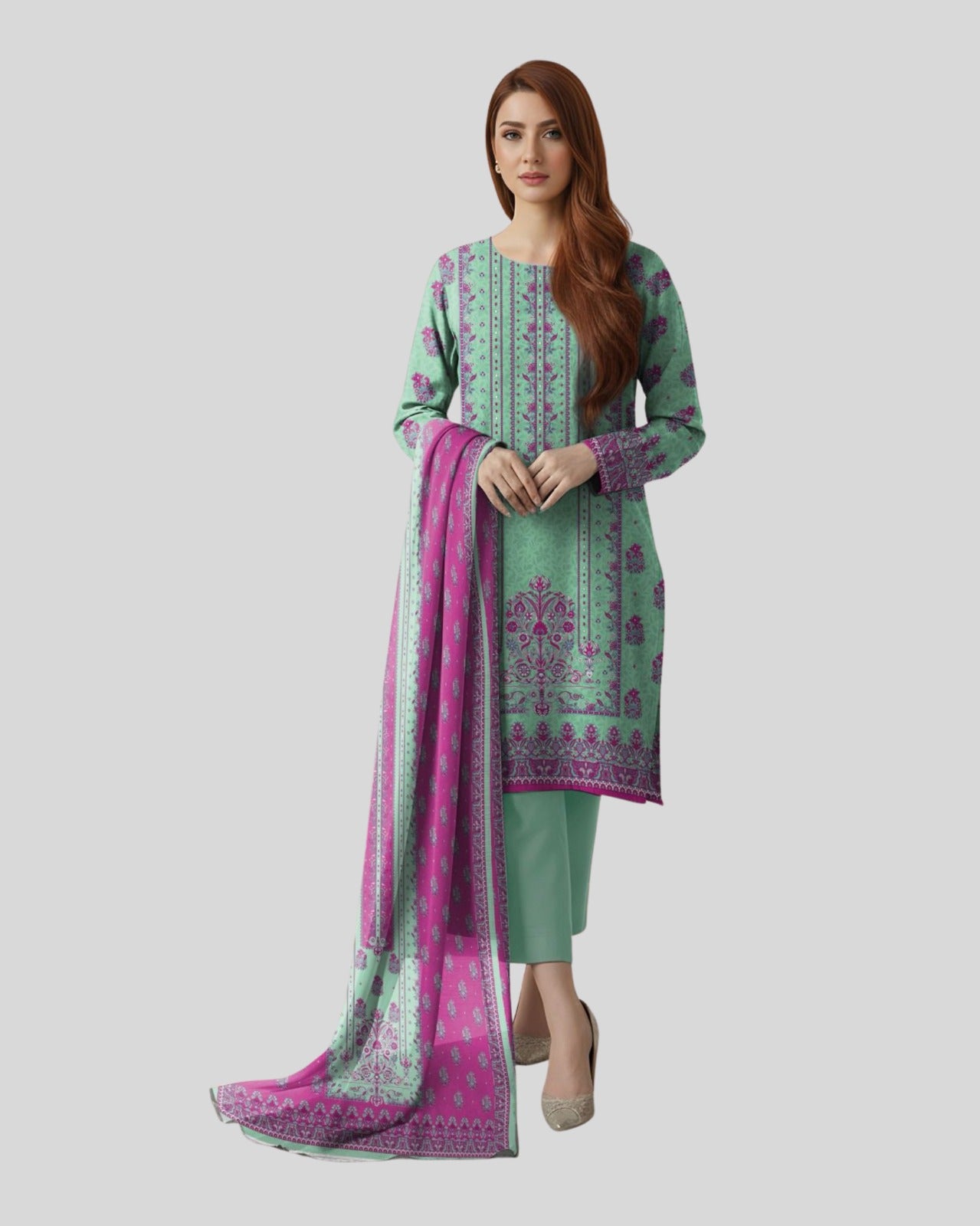 3 Piece - Embroidered ZE - 771