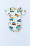 Infant Cars Printed Rompers