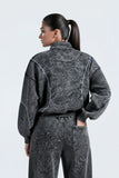 Women Studio Wash Trouser & Hoodie Charcoal Co Ords Set