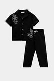 kids Resort Collar Suit Black unisex