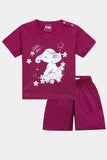 Infant Elephant Graphic Suit Maroon
